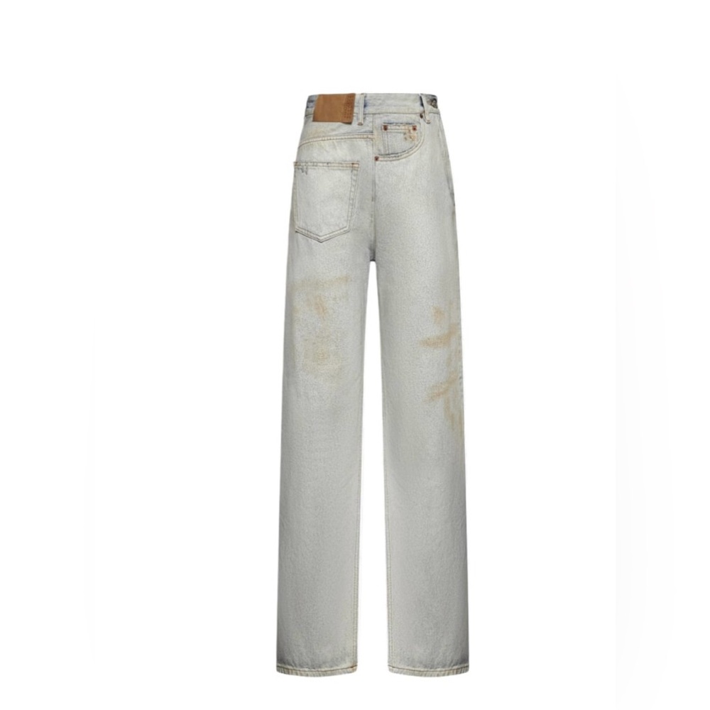 MM6 Margiela - Twisted Den Light Gray Wide Leg Jeans - Brand New, size 32